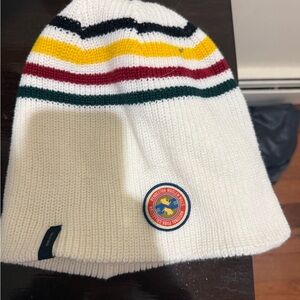 Unisex Pendleton National Park Striped Knit Beanie - White, Yellow, Red, Green